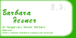 barbara hesner business card